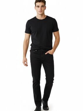 The Kooples France Men's Slim Straight Black Jeans 27x34